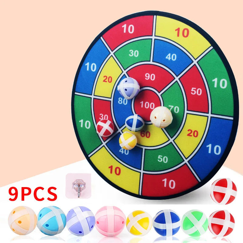 Jogo de Dardos Infantil com Bolas de Velcro Alvo Indoor Outdoor