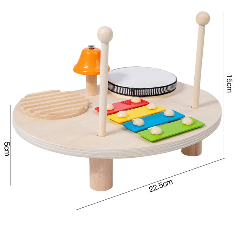 Mesa Musical Montessori de Madeira Infantil Brinquedo Educativo