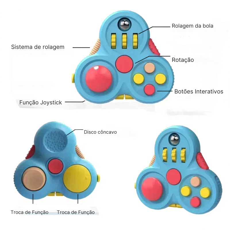 Fidget Spinner Anti Stress Infantil Brinquedo Sensorial