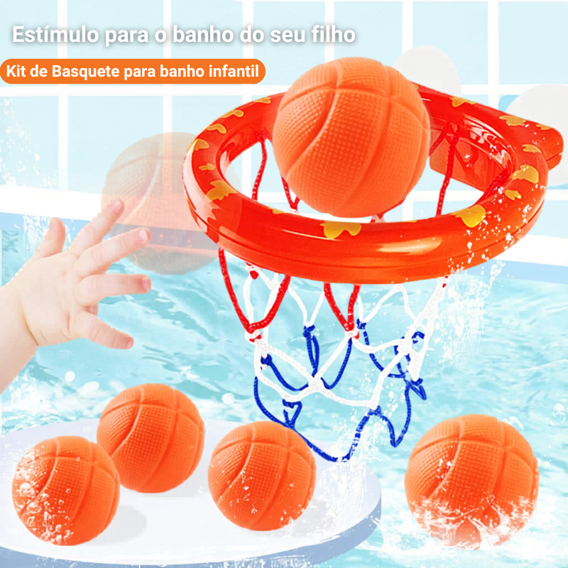 Brinquedo Para Banho Cesta de Basquete Infantil