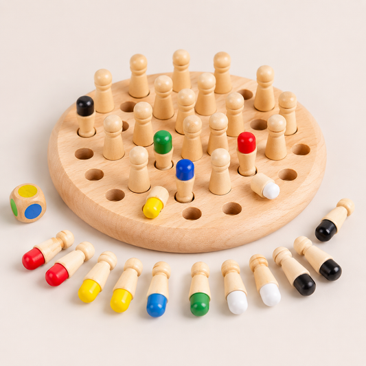 Jogo da Memória Montessori em Madeira Infantil Educativo