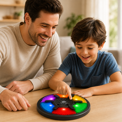 Detalhes de jogo da memória eletrônico infantil para avaliar formato, material e componentes