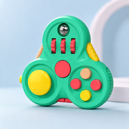 Exemplo de uso de fidget spinner infantil sensorial em atividade educativa para crianças
