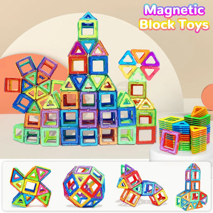 Brinquedo Magnético de Montar Infantil 60 Peças Educativo Criativo