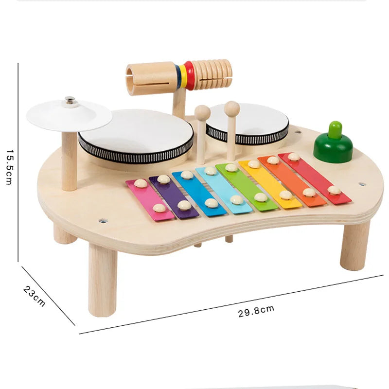 Mesa Musical Montessori de Madeira Infantil Brinquedo Educativo