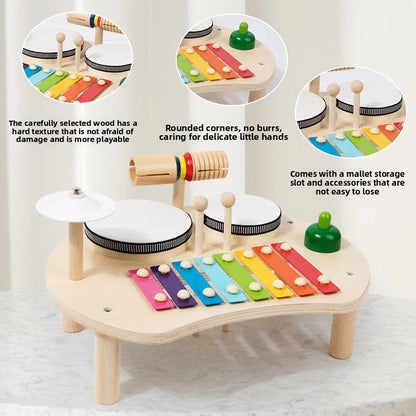 Mesa Musical Montessori de Madeira Infantil Brinquedo Educativo