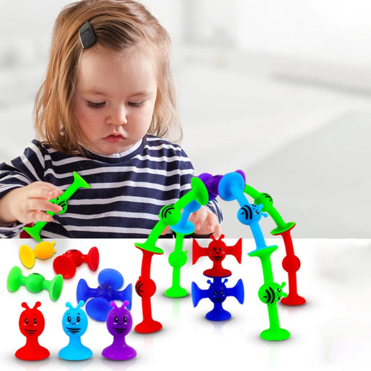 Brinquedo Sensorial de Montar com Ventosa Infantil