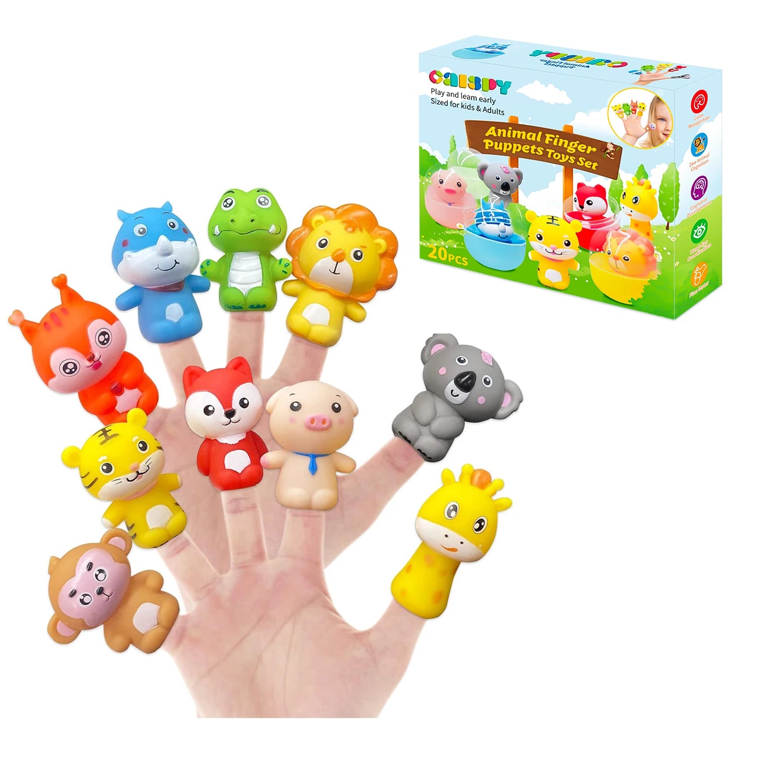 Kit 10 Dedoches de Animais Infantil