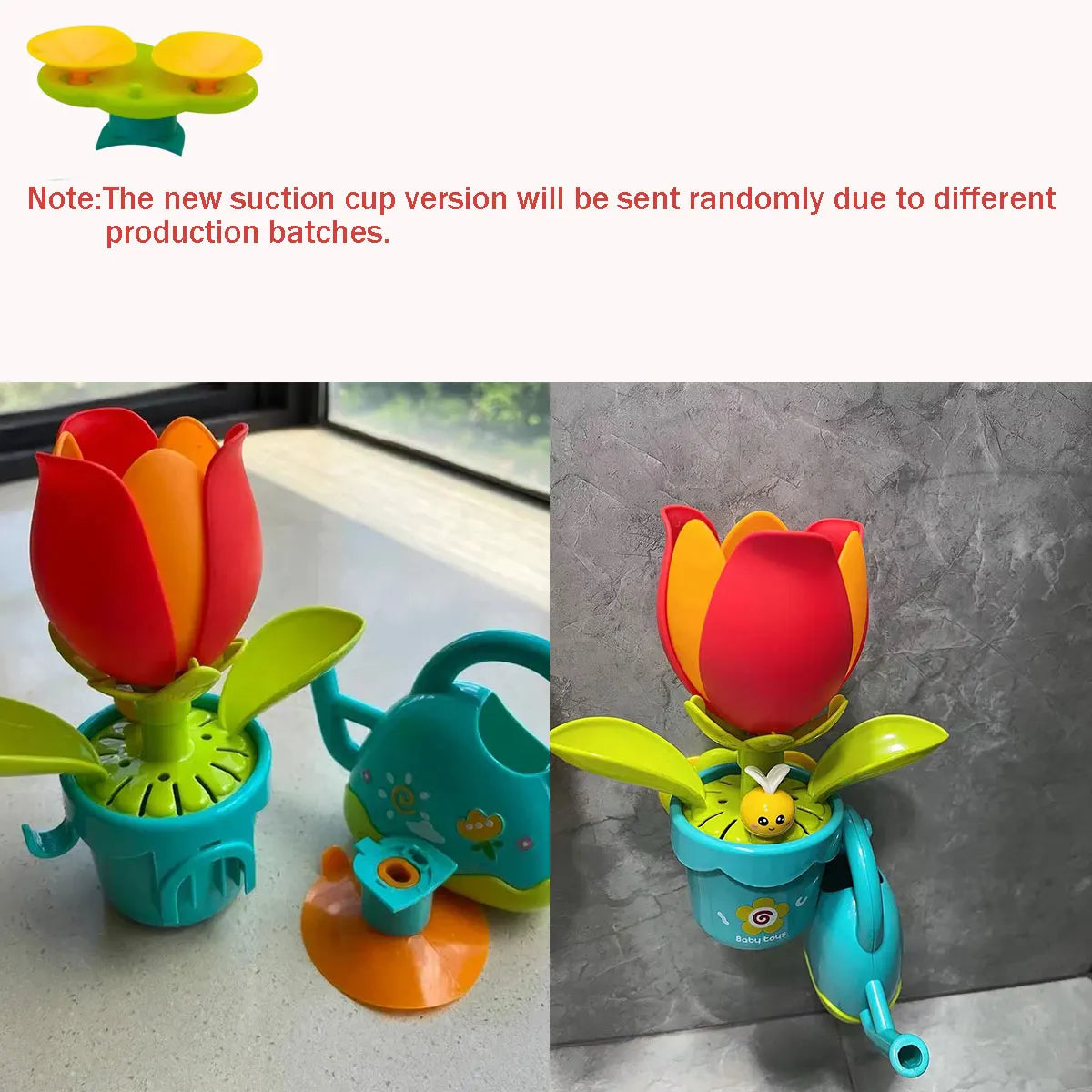 Brinquedo de Banho Infantil Roda d'Água com Ventosa