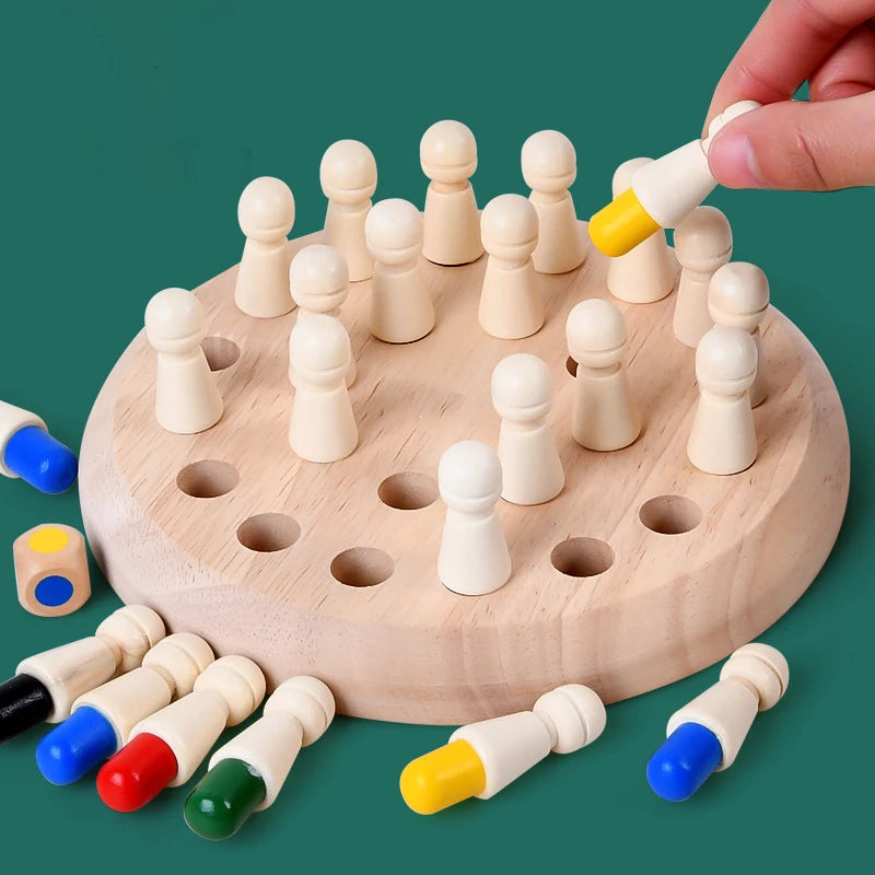 Brinquedo Educativo Jogo da Memória Montessori em Madeira Infantil.