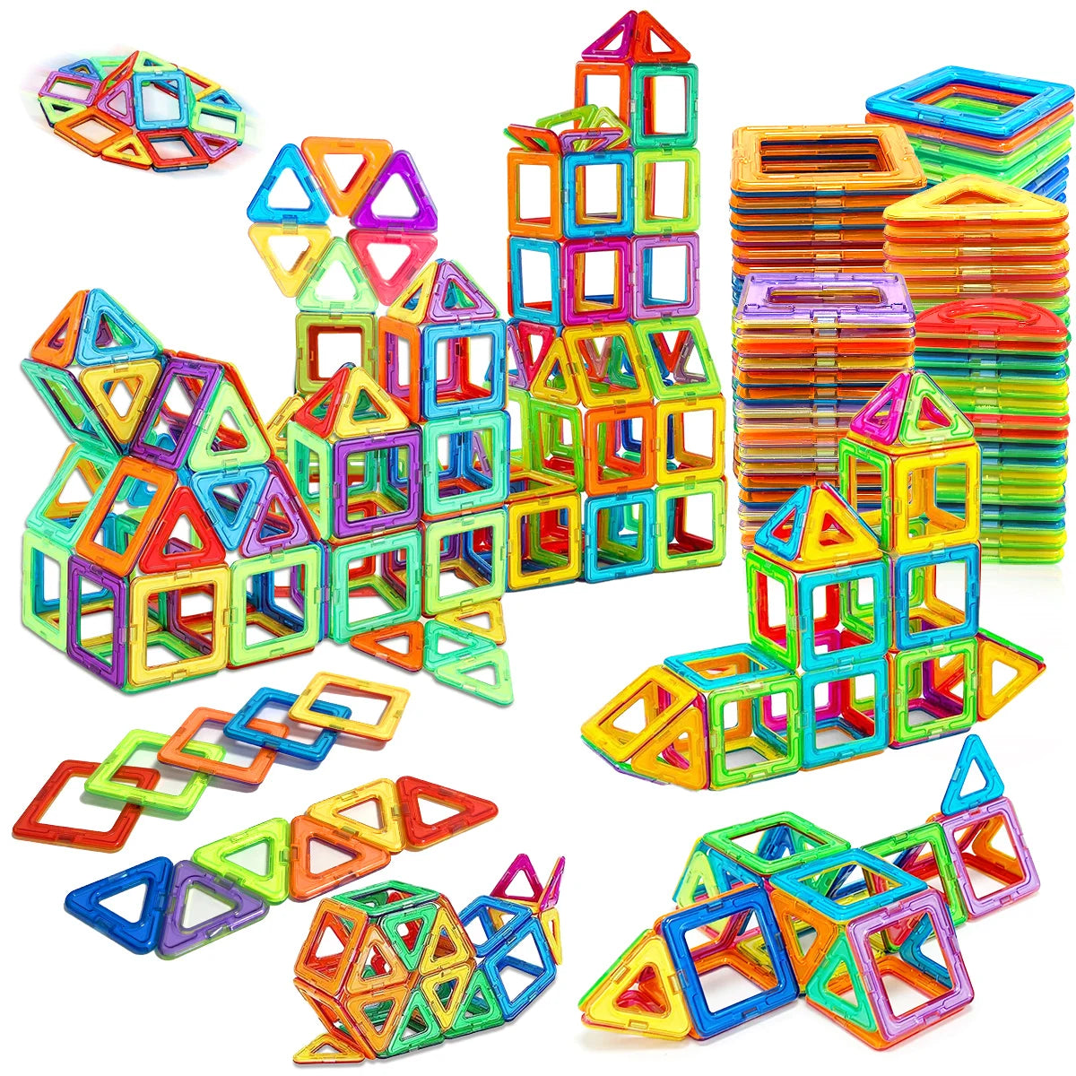 Brinquedo Magnético de Montar Infantil 60 Peças Educativo Criativo