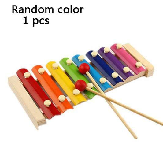 Xilofone Infantil de Madeira Colorido Brinquedo Musical