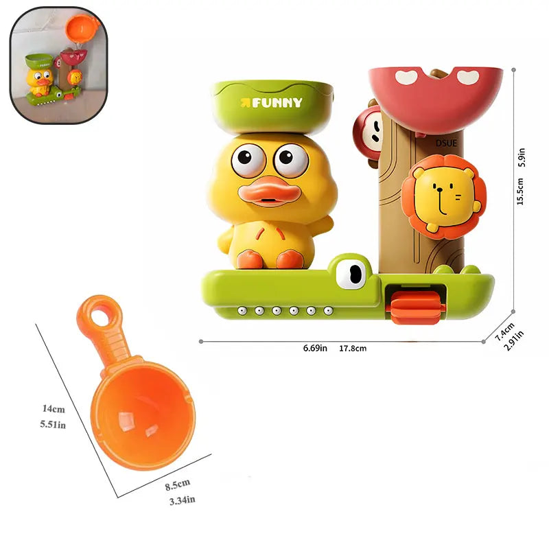 Brinquedo de Banho Infantil Roda d'Água com Ventosa