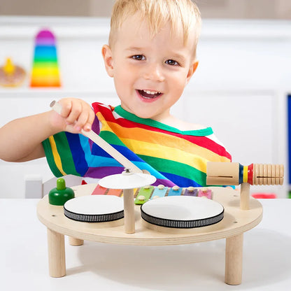 Mesa Musical Montessori de Madeira Infantil Brinquedo Educativo