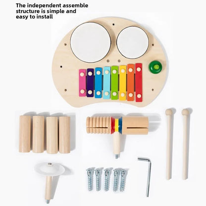 Mesa Musical Montessori de Madeira Infantil Brinquedo Educativo