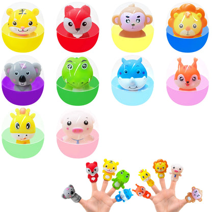 Kit 10 Dedoches de Animais Infantil