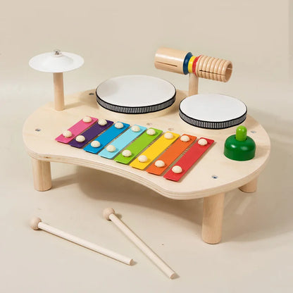 Mesa Musical Montessori de Madeira Infantil Brinquedo Educativo