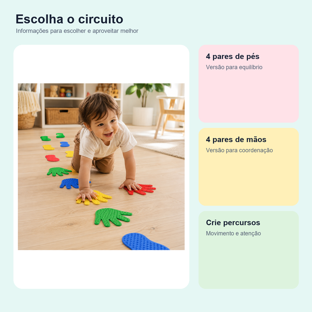 Medidas, conteúdo e benefícios de brinquedo sensorial mão e pé para comparar antes da compra
