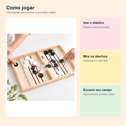Medidas, conteúdo e benefícios de jogo de mesa hockey estilingue infantil para comparar antes da compra