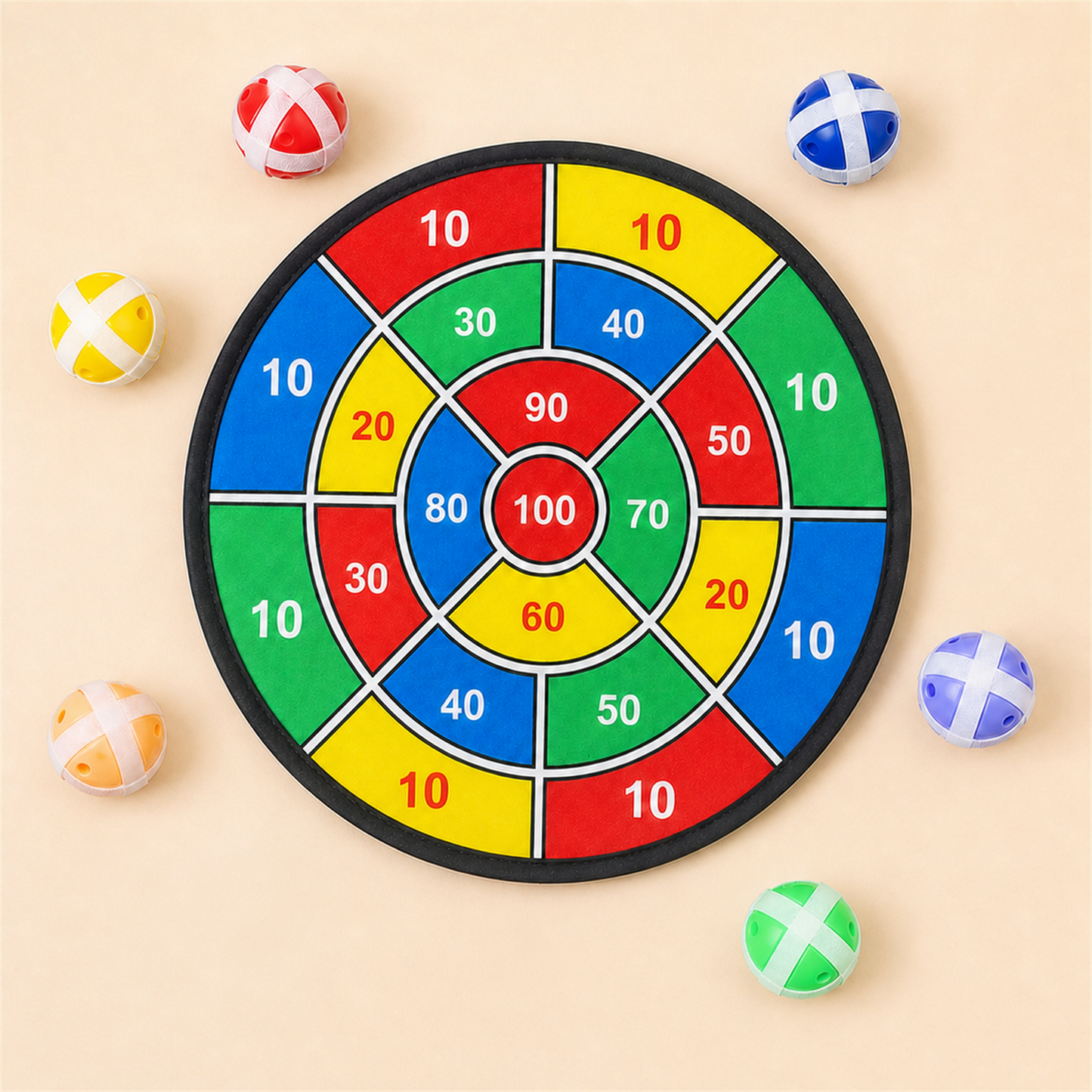 Jogo de dardos infantil com 6 bolas