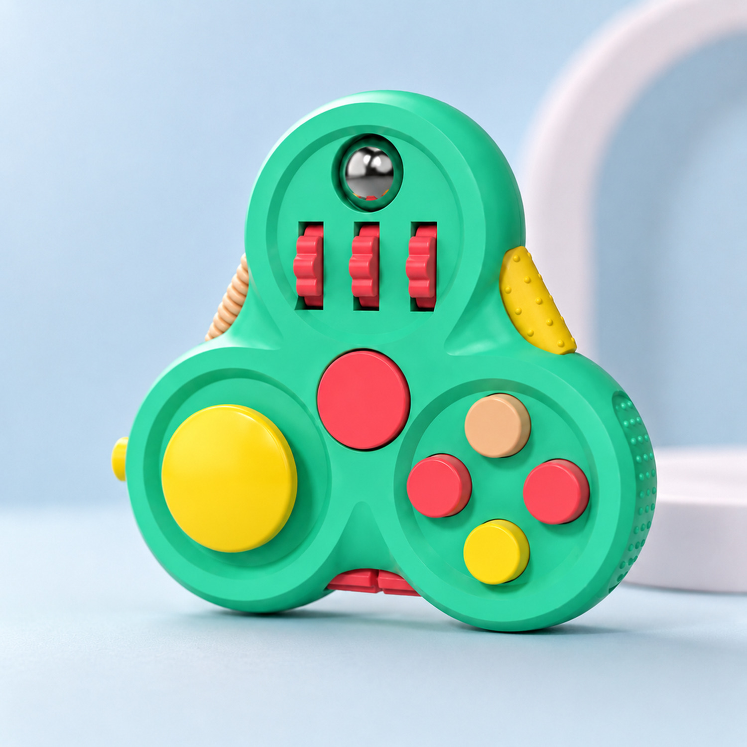Exemplo de uso de fidget spinner infantil sensorial em atividade educativa para crianças