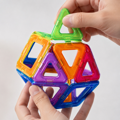 Detalhes de brinquedo magnético de montar 84 peças para avaliar formato, material e componentes