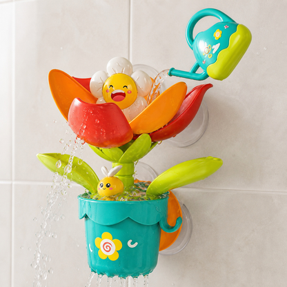 Brinquedo de banho modelo flor com água em funcionamento